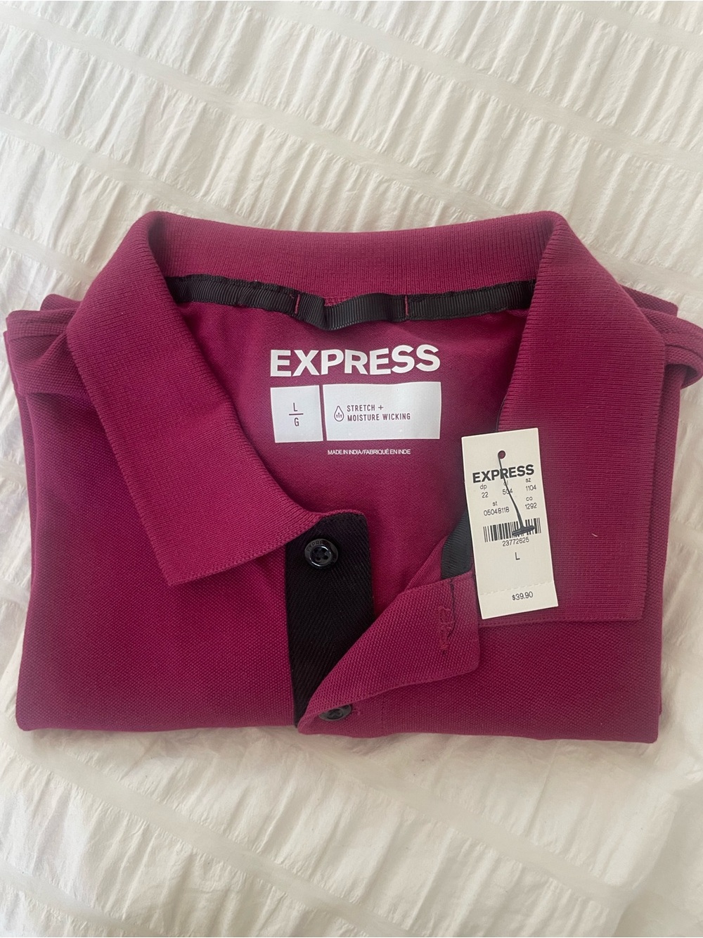 Express Men’s Polo Shirt - Berry NWT Large